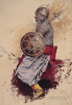 Persian Oil Painting - Man in Armour Persian Egyptian Indian Edwin Lord Weeks